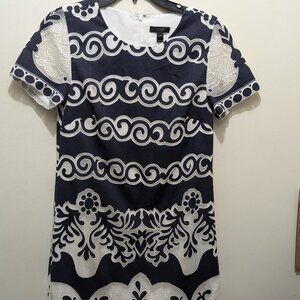 J crew size 4 navy lace shift dress